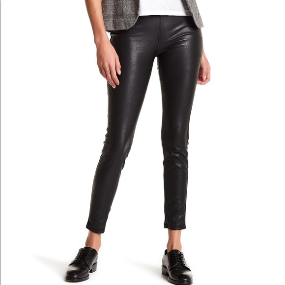 Blank denim the principle mid rise vegan leather skinny pants Clearance